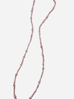 Handcrafted Pink Seed-Bead Necklace for Women